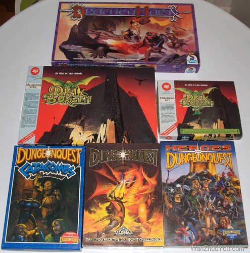 已经发布的Dungeon Quest不同版本和扩展包
